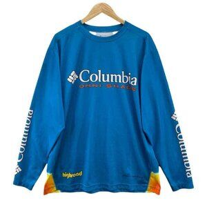 Columbia Omni-Shade Shirt Mens XL Blue Polyester Highroad‎